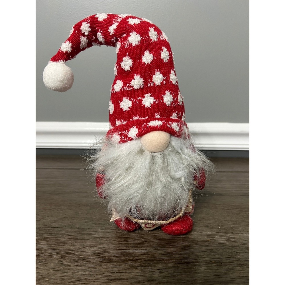 Red &‎ White Polka Dot Gnome Christmas Holiday Decor Kids Elf Shelf